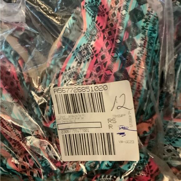 Women's Swimsuits For All Boho Chevron Scarf Tankini 12 - Picture 4 of 4